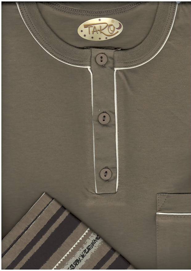 Taro, pánské pyžamo 242-Karol,hnědá, vel. L