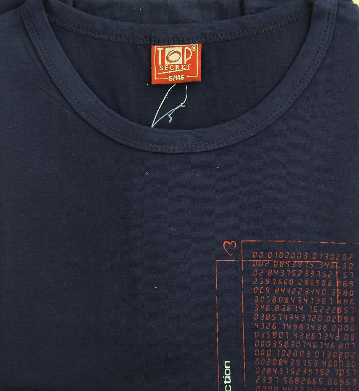 Dívčí tričko PO-3057, krátký rukáv, tmavě modrá, vel. 152