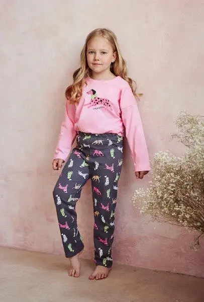 Taro, dětské pyžamo 3042-Ruby, dlouhý rukáv, růžová, vel. 92