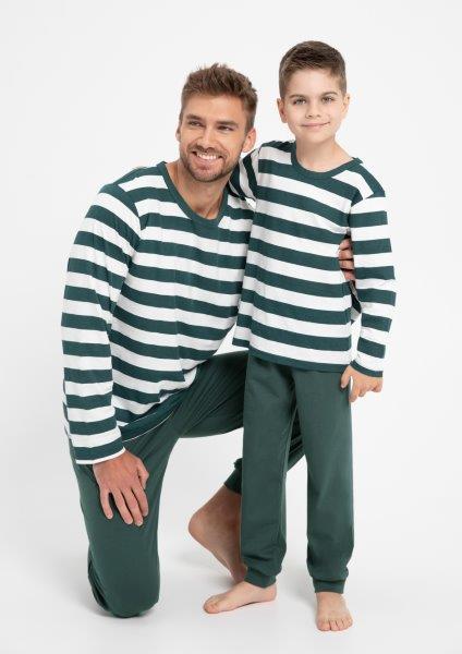 Taro, dětské pyžamo 3083-Blake. dlouhý rukáv,  tmavě zelená, vel. 134