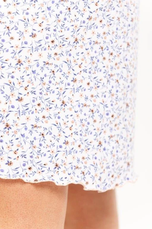 Taro, dámská noční košile 3258-Ariella, bílá s tiskem, vel. 4XL