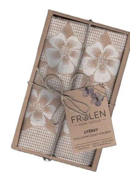 Utěrka Kolumbinka vaflová - 2 ks v eko balení, fialová