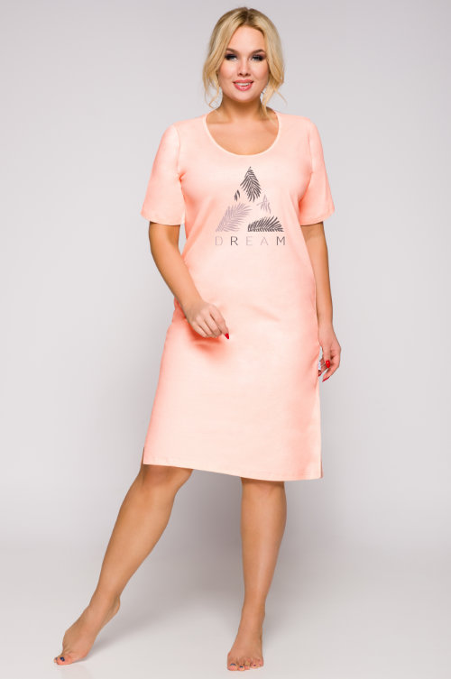 Dámská noční košile  2303-BELLA, krátký rukáv, vel. XXL