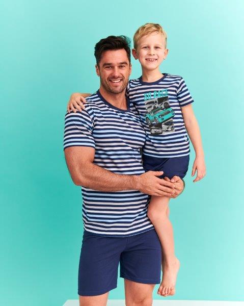 Taro, dětské pyžamo 390/1-Max, krátký rukáv, modrá, vel. 92