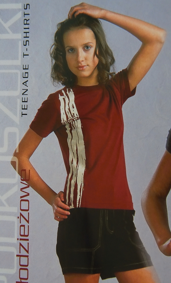 Dívčí tričko s krátkým rukávem PO-3001, modrá, vel. 146