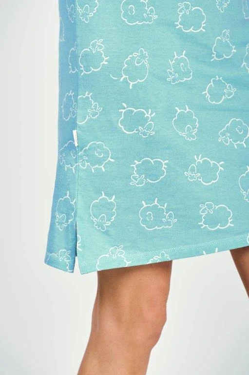 Taro, dámská noční košile 3218-Abi, tyrkysová, vel. L