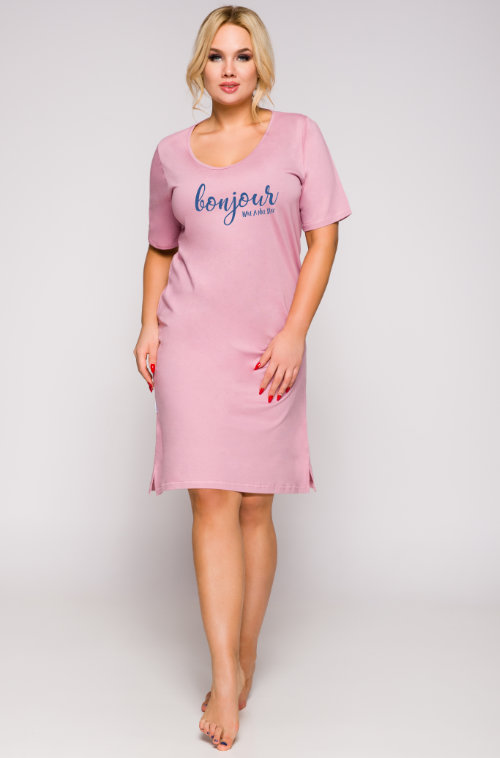 Dámská noční košile  2303-BELLA, krátký rukáv, vel. XXL