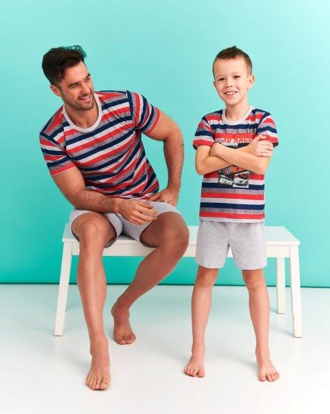 Taro, dětské pyžamo 390/1-Max, krátký rukáv, modrá, vel. 92