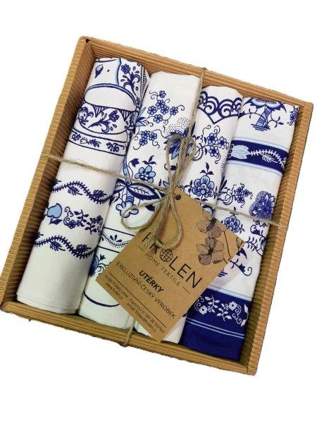 Utěrka s cibulovým vzorem -  4 ks v eko balení