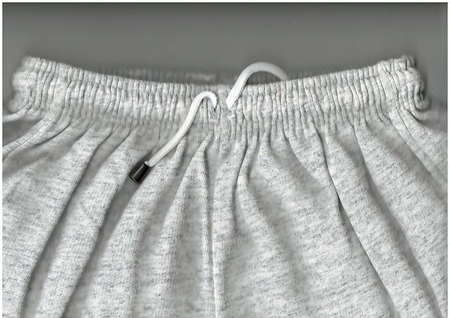 Tepláky 181703/B - melír, lampas s modrým proužkem, vel. 146