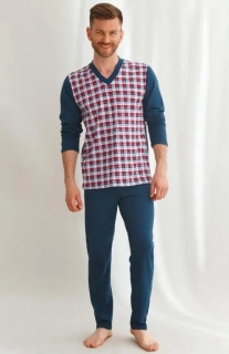 Pánské pyžamo 2634-Victor, dlouhý rukáv, vel. 4XL, 5XL, 6XL