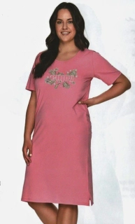 Dámská noční košile 2700-Olga, krátký rukáv, vel. XXL, 3XL