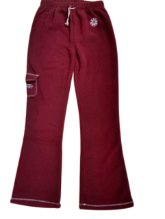 Dívčí flísové kalhoty SDAH-02, vínová, vel. 158