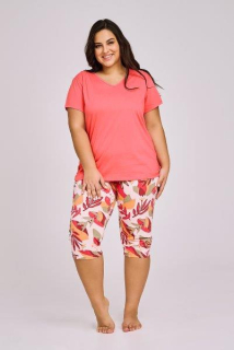 Dámské pyžamo 3154-Tessa, krátký rukáv, vel. 4XL, 6XL
