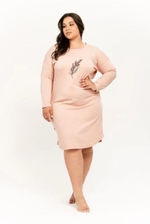 Dámská noční košile 3290-Jane, dlouhý rukáv, vel. XXL, 3XL