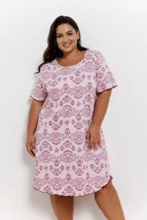 Dámská noční košile 3374-Tara, krátký rukáv, vel. XXL, 3XL, 4XL