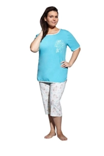 Dámské pyžamo 209-Magda, krátký rukáv, vel. 4XL, 5XL, 6XL