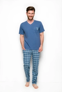 Pánské pyžamo 2263-Tymon, krátký rukáv, dlouhé nohavice, vel. M, L