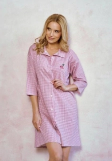 Dámská propínací noční košile 3436-Jolie, dlouhý rukáv, vel. M, L, XL