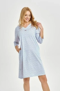 Dámská noční košile 3449-Debora, dlouhý rukáv, bílá, vel. M, L, XL