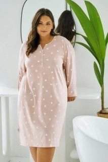 Dámská noční košile 3469-Nori, dlouhý rukáv, vel. XXL, 3XL, 4XL