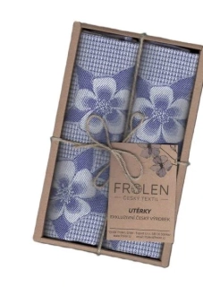 Utěrka Kolumbinka vaflová - 2 ks v eko balení, fialová