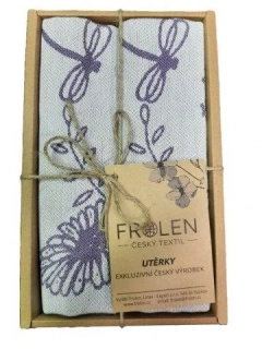 Utěrka Luční kvítí - 2 ks v eko balení, fialová