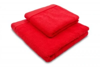 Ručník a osuška z mikrobavlny, červená