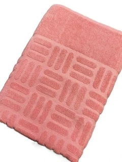 Osuška froté Mozaika, růžová, 100x135 cm