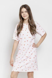 Dívčí noční košile 3589-Maia, krátký rukáv, růžová, vel. 146, 152, 158